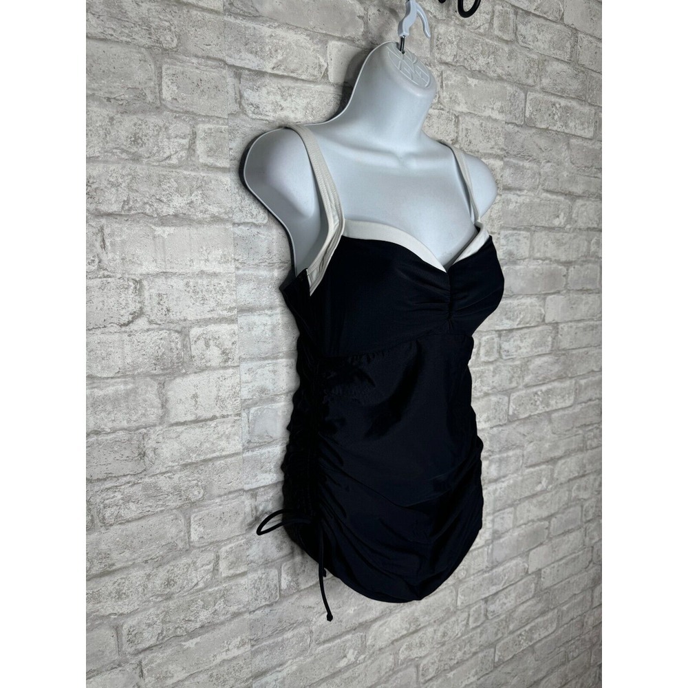 Miraclesuit Black and White One Piece Swimsuit - Picture 3 of 11
